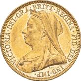 Obverse Sovereign 1894 M Veiled head