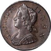 Obverse Halfpenny 1736 Young Head