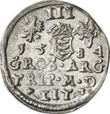 Reverse 3 Groszy (Trojak) 1584 Lithuania