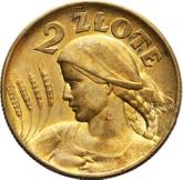 Reverse 2 Zlote 1924 Pattern