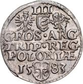 Reverse 3 Groszy (Trojak) 1583 Large head