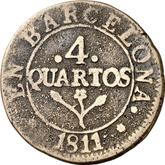 Reverse 4 Cuartos 1811 Casting