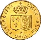 Reverse Double Louis d'Or 1792 A