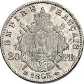 Reverse 20 Francs 1865 BB