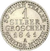 Reverse Silber Groschen 1841 A Ebersdorf