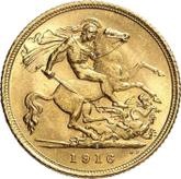 Reverse Half Sovereign 1916 S