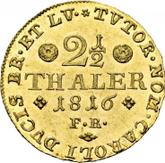 Reverse 2 1/2 Thaler 1816 FR