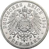 Reverse 5 Mark 1914 A Anhalt