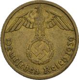 Reverse 10 Reichspfennig 1939 J