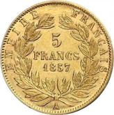 Reverse 5 Francs 1857 A