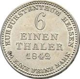 Reverse 1/6 Thaler 1842