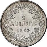 Reverse 1/2 Gulden 1843