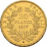 Reverse 20 Francs 1857 A