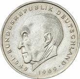 Obverse 2 Mark 1974 J Konrad Adenauer