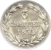 Reverse 3 Kreuzer 1834