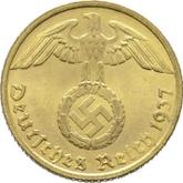 Reverse 10 Reichspfennig 1937 G
