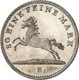 Obverse 1/6 Thaler 1821 B