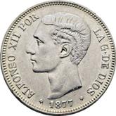 Obverse 5 Pesetas 1877 DEM