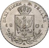 Reverse 1/3 Thaler 1801 A