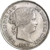 Obverse 20 Reales 1857