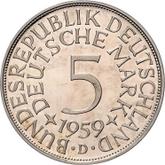 Obverse 5 Mark 1959 D