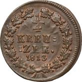 Reverse 1/4 Kreuzer 1813 L
