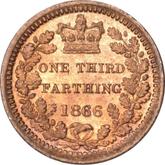 Reverse Third Farthing 1866
