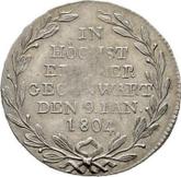 Reverse Ducat 1804 I.L.W. Visit to the Mint