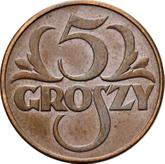 Reverse 5 Groszy 1936 WJ