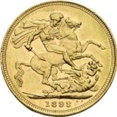 Reverse Sovereign 1899 S Veiled head