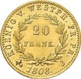 Reverse 20 Francs 1808 J