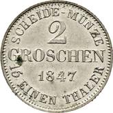 Reverse 2 Groschen 1847 F