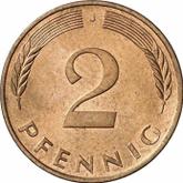 Obverse 2 Pfennig 1991 J