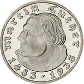 Obverse 2 Reichsmark 1933 J Martin Luther