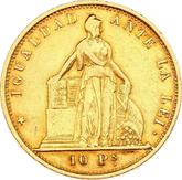 Obverse 10 Pesos 1854 So