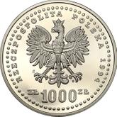 Obverse 1000 Zlotych 1994 MW Pattern XV World Cup - FIFA USA 1994