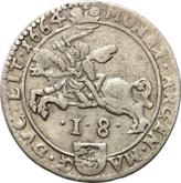 Reverse Ort (18 Groszy) 1664 TLB Lithuania