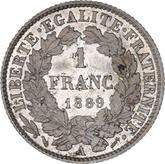 Reverse 1 Franc 1889 A