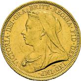 Obverse Sovereign 1893 S Veiled head