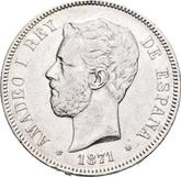 Obverse 5 Pesetas 1871 DEM