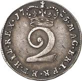 Reverse Twopence 1735