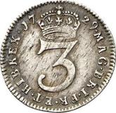 Reverse Threepence 1729
