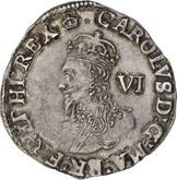 Obverse Sixpence no date (1625-1642) Fourth draped bust