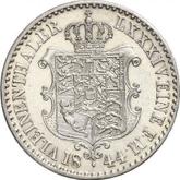 Reverse 1/6 Thaler 1844 B