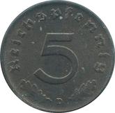 Obverse 5 Reichspfennig 1944 D