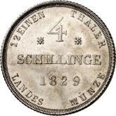 Reverse 4 Schilling 1829