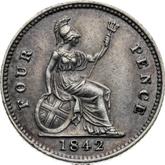 Reverse Fourpence (Groat) 1842