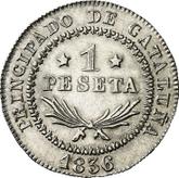 Reverse 1 Peseta 1836 B PS