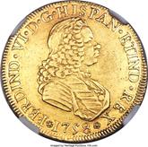 Obverse 4 Escudos 1758 Mo MM