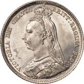 Obverse Sixpence 1890 JEB Jubilee Head